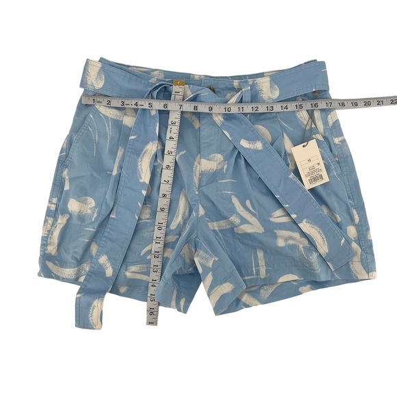 NWT a.new.day Blue White Paper Bag High Waist Stretch Shorts Size 10 Women’s - Picture 5 of 7